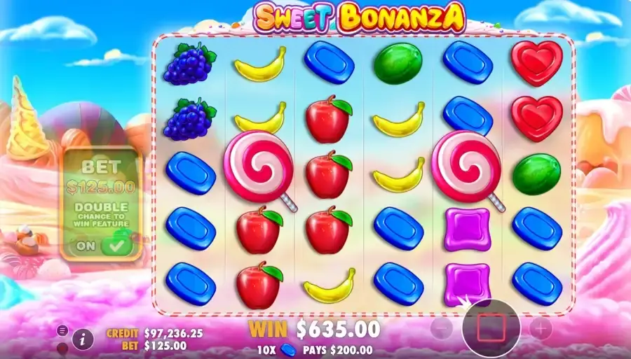 Sessão de jogo Sweet Bonanza